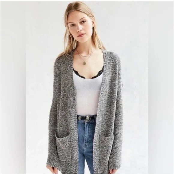 BDG GRAY OPEN FRONT CARDIGAN SWEATER - Picture 9 of 9